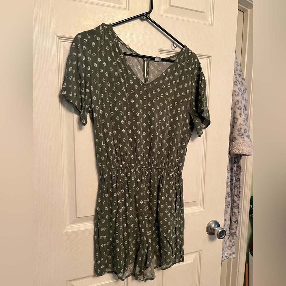 Old Navy Green V-Neck romper